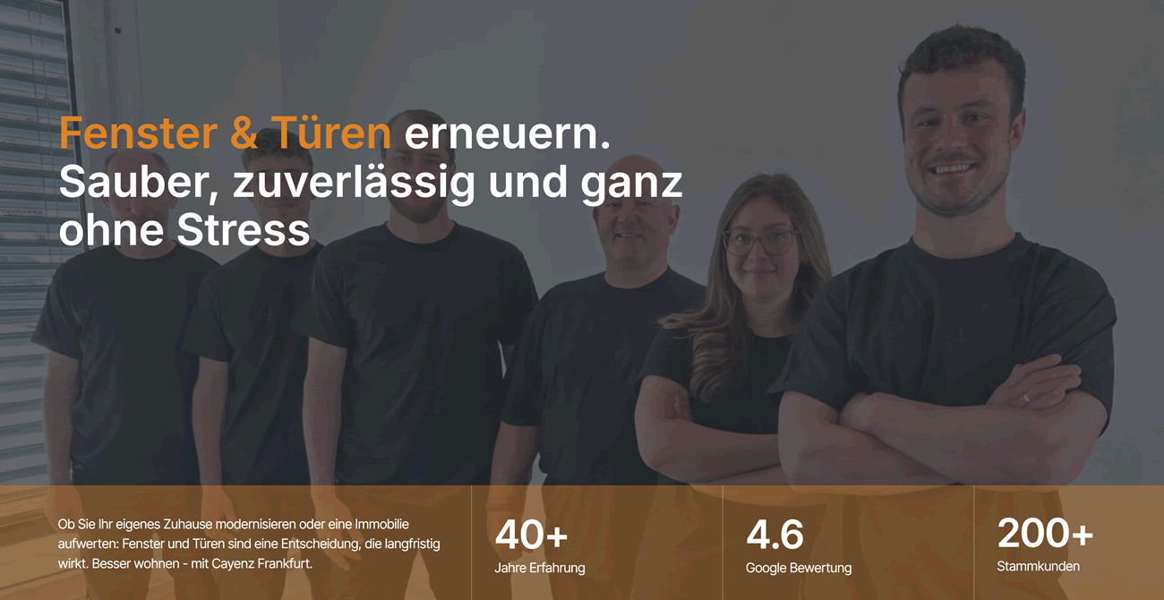 Fensterbau Eschborn - ↗️Cayenz: ✓Haustüre, Türen, Trockenbau, Schreiner